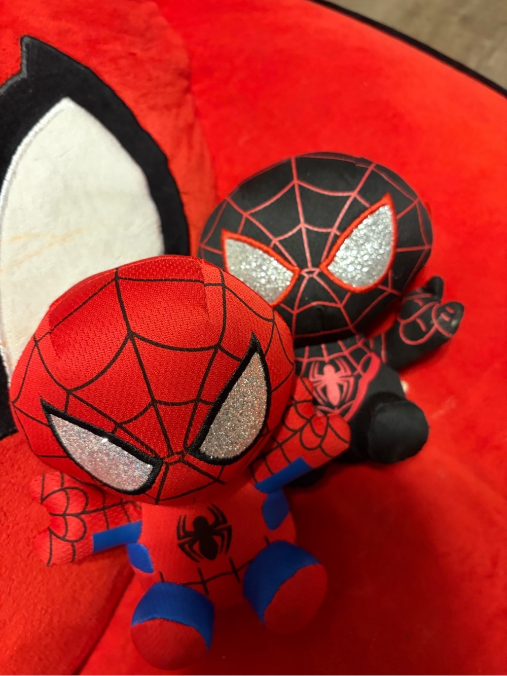 Spiderman Plush Duo - Red, Black, Blue
